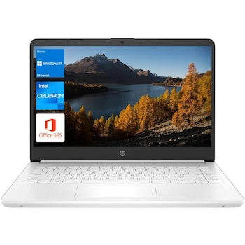 Imagen de referencia para HP Laptop 14-inch HD Intel Quad-Core N4120 16GB DDR4 RAM 64GB eMMC Windows 11 with 1-Year Office 365