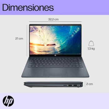 Imagen 4 de HP Pavilion x360 14-ek1011la Laptop Intel Core i5 8 GB RAM 512 GB SSD 14" FHD Táctil Windows 11 Home Teclado en Español Garantía México Azul