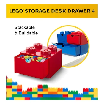 Imagen 3 de LEGO Contenedor de Escritorio Rojo Modelo 43159510