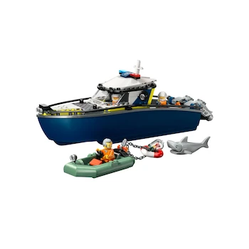 Imagen 2 de LEGO City Persecución en Barco de Policía Set de Construcción Juguete Modelo 60456