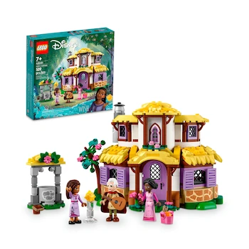 Imagen alusiva al producto Set de Construcción LEGO Disney Wish Cabaña de Asha Modelo 43231 con 509 Piezas, Incluye Minifiguras de Asha, Sakina, Sabino, Cabra Valentino y Estrella Star