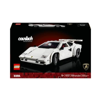 Imagen 3 de LEGO Icons 10337 Lamborghini Countach 5000 Quattrovalvole White 1506-Piece Building Set