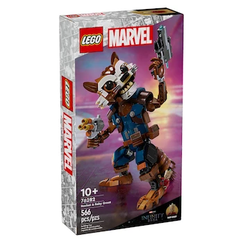Imagen 2 de Set de Construcción LEGO Marvel Rocket y Baby Groot Modelo 76282