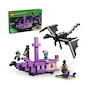 Miniatura de LEGO Minecraft El Dragón Ender y el Barco del End Set de Construcción 657 Piezas Modelo 21264