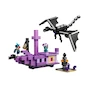 Miniatura de LEGO Minecraft El Dragón Ender y el Barco del End Set de Construcción 657 Piezas Modelo 21264
