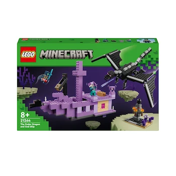 Imagen 3 de LEGO Minecraft El Dragón Ender y el Barco del End Set de Construcción 657 Piezas Modelo 21264