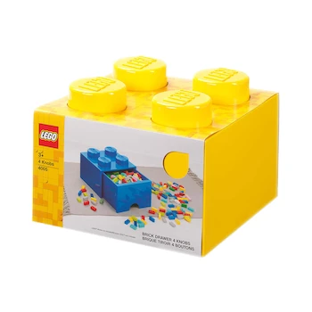 Imagen 3 de LEGO Storage Brick 4 Drawer Amarillo - Caja de Almacenamiento con 4 Cajones