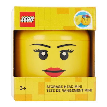 Imagen 2 de Cabeza de Almacenamiento Mini LEGO Niña Amarilla Modelo 5006259