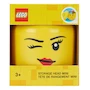 Miniatura de Cabeza de Almacenamiento Lego Niña Guiñando un Ojo Amarillo Tamaño Pequeño Modelo 40311727