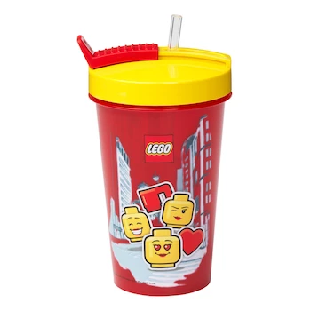 Imagen de referencia para LEGO Vaso con Popote Straw Rojo Modelo 5007276