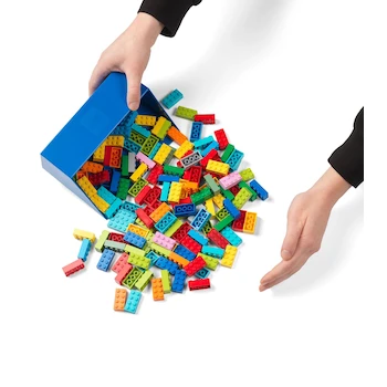 Imagen 3 de Set de Palas Recogedoras LEGO Brick Scooper Gris y Azul 2 Piezas