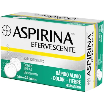 Imagen 3 de Aspirina 500mg Tabletas Efervescentes Caja con 12 Unidades