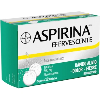 Imagen 4 de Aspirina 500mg Tabletas Efervescentes Caja con 12 Unidades