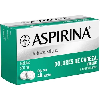 Imagen 4 de Aspirina 500mg Analgésico y Antiinflamatorio, Envase de 40 Tabletas