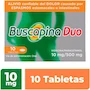 Miniatura de Buscapina Duo Antiespasmódico y Analgésico 10 Tabletas con Hioscina 10 mg / Paracetamol 500 mg para Adultos y Niños Mayores de 10 Años