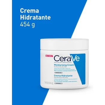 Imagen 2 de CeraVe Crema Hidratante Diaria para Rostro y Cuerpo para Piel Seca 454g
