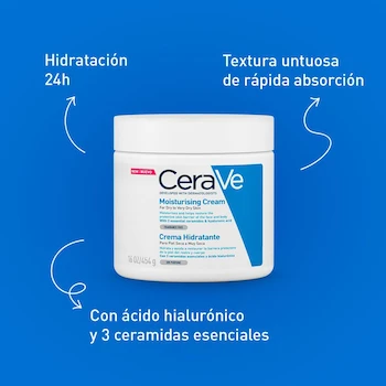 Imagen 3 de CeraVe Crema Hidratante Diaria para Rostro y Cuerpo para Piel Seca 454g