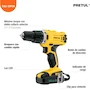Miniatura de Kit de Taladro Inalámbrico Pretul TALI-20P2K de 1/2 Pulgada 20V con 1 Batería Ion Litio y 32 Accesorios