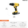 Miniatura de Kit de Taladro Inalámbrico Pretul TALI-20P2K de 1/2 Pulgada 20V con 1 Batería Ion Litio y 32 Accesorios