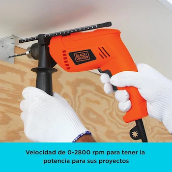 Imagen 3 de BLACK+DECKER HD565K Taladro Rotomartillo Eléctrico 1/2" (13mm) con 40 Herramientas Manuales