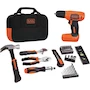 Miniatura de BLACK+DECKER LD008KA Taladro Atornillador Inalámbrico 3/8” (10mm) 8V con 54 Accesorios y Bolsa para Herramientas