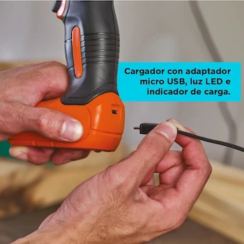 Imagen 4 de BLACK+DECKER LD008KA Taladro Atornillador Inalámbrico 3/8” (10mm) 8V con 54 Accesorios y Bolsa para Herramientas