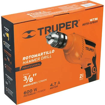 Imagen 5 de Rotomartillo Truper ROTO-3/8A4 3/8" 600W Profesional