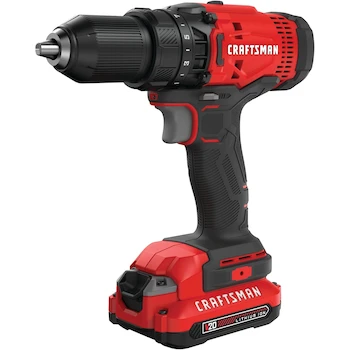 Imagen alusiva al producto CRAFTSMAN V20 20V MAX Cordless 1/2-Inch Drill/Driver Kit, Red, Model CMCD700C1