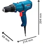 Miniatura de Taladro Atornillador Eléctrico Bosch GSR 7-14 E 400W 127V Azul