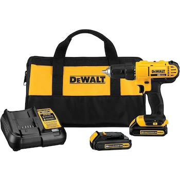 Imagen alusiva al producto DeWALT DCD771C2 Kit de Taladro Inalámbrico Compacto de 1/2 Pulgada 20V MAX Ión de Litio con 2 Baterías, Cargador y Estuche Negro y Amarillo