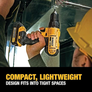 Imagen 5 de DeWALT DCD771C2 Kit de Taladro Inalámbrico Compacto de 1/2 Pulgada 20V MAX Ión de Litio con 2 Baterías, Cargador y Estuche Negro y Amarillo