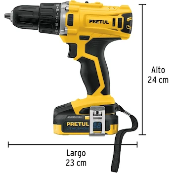 Imagen 3 de Taladro Inalámbrico Pretul TALI-20P2 1/2" 20V con 1 Batería Ion Litio 2Ah