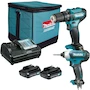Miniatura de Makita CLX228 Kit de Taladro Atornillador de Impacto y Taladro Percutor Inalámbrico 12V CXT con 2 Baterías 2.0Ah, Cargador y Maletín