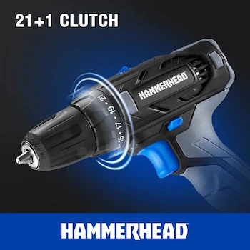 Imagen 4 de Hammerhead HCDD201 Kit de Taladro Inalámbrico 20V 2 Velocidades