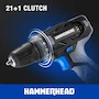 Miniatura de Hammerhead HCDD201 Kit de Taladro Inalámbrico 20V 2 Velocidades