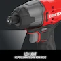 Miniatura de CRAFTSMAN CMCF800C1 Kit de Driver de Impacto 20V Máximo 1/4 Pulgadas con Batería y Cargador