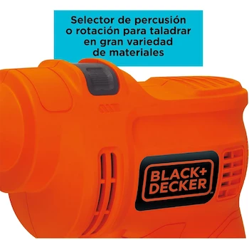 Imagen 2 de BLACK+DECKER TP550K-B3 Taladro Percutor 3/8" (10mm) 550W con Caja de Herramientas