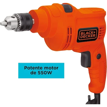 Imagen 4 de BLACK+DECKER TP550K-B3 Taladro Percutor 3/8" (10mm) 550W con Caja de Herramientas