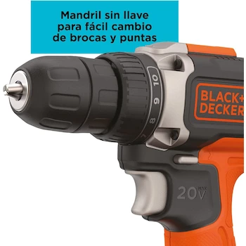 Imagen 3 de BLACK+DECKER Taladro Inalámbrico Atornillador 3/8" (10mm) 20V Máx BCD703C1