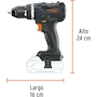 Miniatura de Truper Max MAX-20RS Rotomartillo Inalámbrico de 1/2 Pulgada con Motor Brushless Sin Accesorios