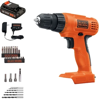 Imagen de referencia para BLACK+DECKER LD120VA 20V MAX POWERCONNECT Taladro Desarmador Inalámbrico con Kit de 30 Piezas