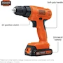 Miniatura de BLACK+DECKER LD120VA 20V MAX POWERCONNECT Taladro Desarmador Inalámbrico con Kit de 30 Piezas