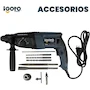 Miniatura de Rotomartillo SDS Profesional Eléctrico 800W 3J 127V 60Hz con Broquero SDS y Broquero ½" Incluye Mango Auxiliar y Cable de 3m