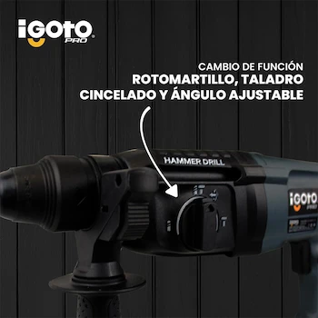 Imagen 3 de Rotomartillo SDS Profesional Eléctrico 800W 3J 127V 60Hz con Broquero SDS y Broquero ½" Incluye Mango Auxiliar y Cable de 3m