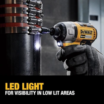 Imagen 4 de DEWALT Driver de Impacto Inalámbrico 20V MAX, Chuck Hexagonal de 1/4 Pulgadas, Kit con Batería y Cargador (DCF787D1)