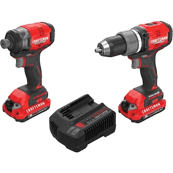 Imagen 2 de CRAFTSMAN V20 RP CMCK211C2 Kit Combinado de Taladro Inalámbrico y Destornillador de Impacto Rojo con 2 Baterías y Cargador