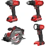 Miniatura de CRAFTSMAN V20 Kit de Herramientas Inalámbricas 20V con Taladro Atornillador, Sierra Circular, Atornillador de Impacto, Linterna y 2 Baterías Modelo CMCK401D2