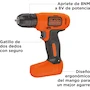 Miniatura de Taladro Atornillador BLACK+DECKER LD008 8V 3/8" (10mm)