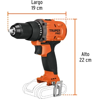 Imagen 3 de Taladro Inalámbrico Truper PRO Modelo TALI-20AS de 1/2" con Voltaje de 20V Brushless Sin Accesorios