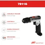 Miniatura de Ingersoll Rand 7811G Taladro Neumático de Empuñadura de Pistola 3/8" con Mandril Sin Llave Reversible